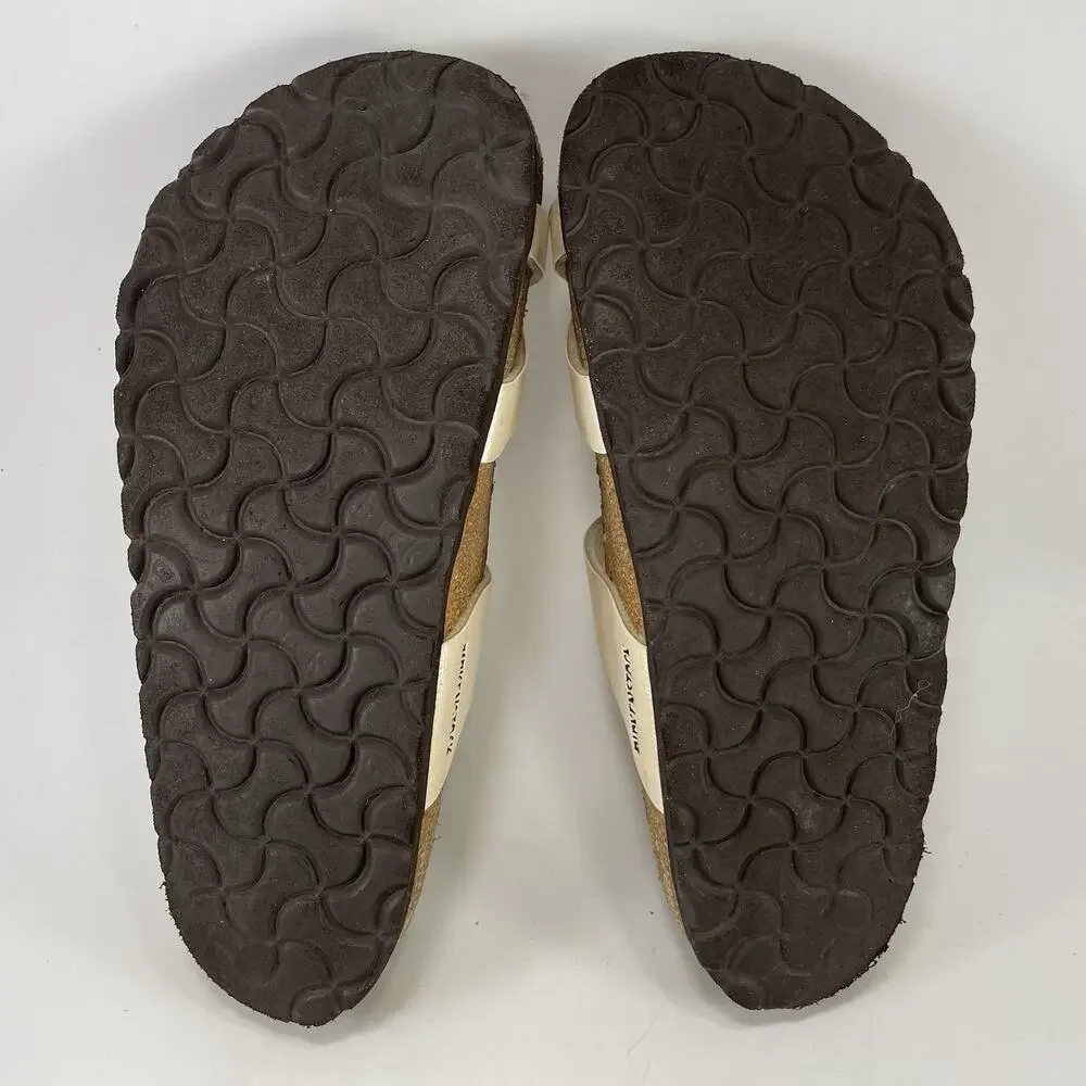 Birkenstock Mayari Strappy Metallic Pearly Sandals Womens 37, 6-6.5 Toe Loop